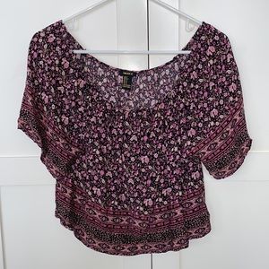 Forever 21 Floral Crop Top